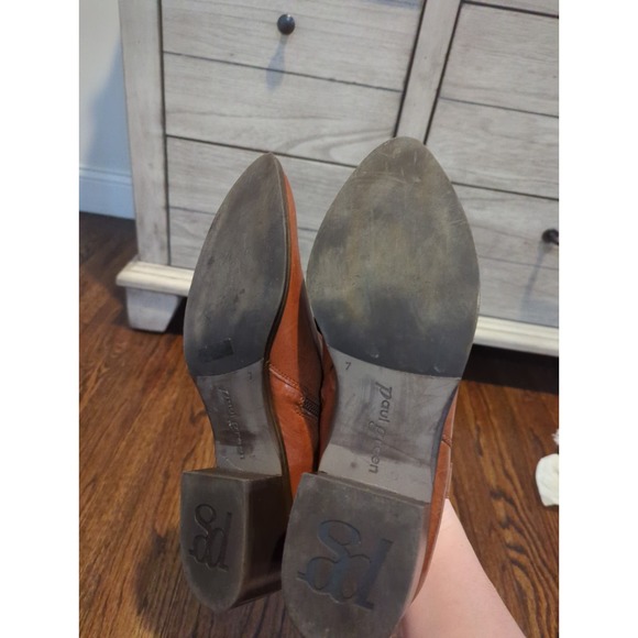 Paul Green Brown Pointed Toe Niche Booties Boots - Picture 6 of 7